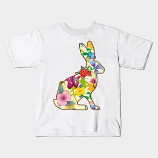  Flower bunny patch Kids T-Shirt